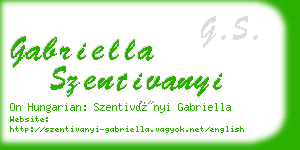gabriella szentivanyi business card